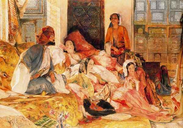 The hareem Oil Painting by John Frederick Lewis