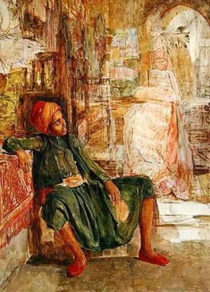 Ebdul Hadi A Portrait Study Oil Painting by John Frederick Lewis