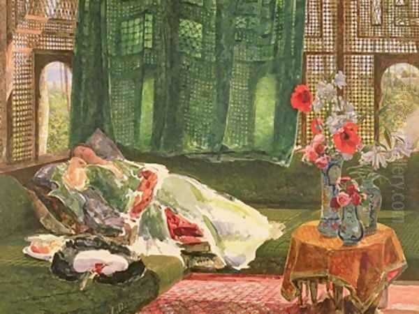 The Siesta 2 Oil Painting by John Frederick Lewis