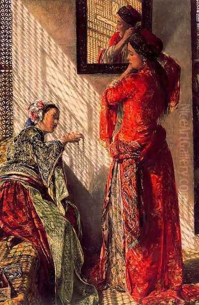 Private conversation Oil Painting by John Frederick Lewis