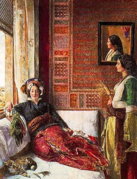 Scene in the Hareem Oil Painting by John Frederick Lewis