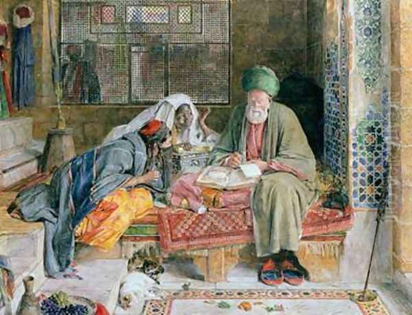 The Arab Scribe Cairo 2 Oil Painting by John Frederick Lewis