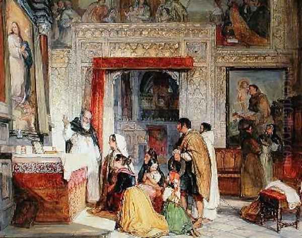 The Sacristy of Toledo Cathedral Oil Painting by John Frederick Lewis