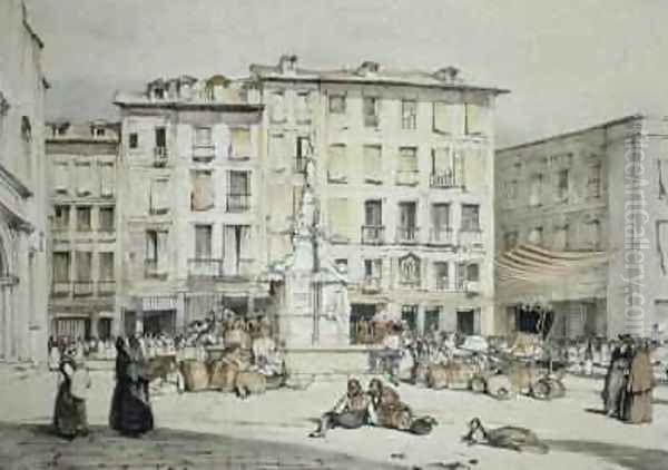 La Puerta del Sol Oil Painting by John Frederick Lewis