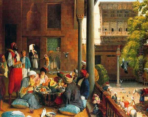 The Midday Meal, Cairo Oil Painting by John Frederick Lewis