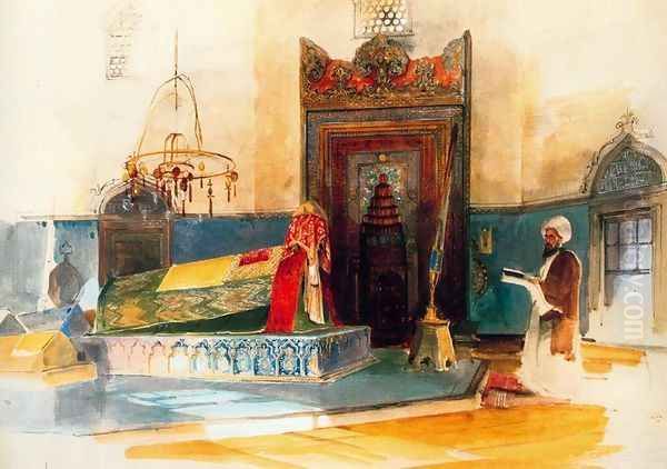 The Tomb of Sultan Beyazit, Constantinople Oil Painting by John Frederick Lewis