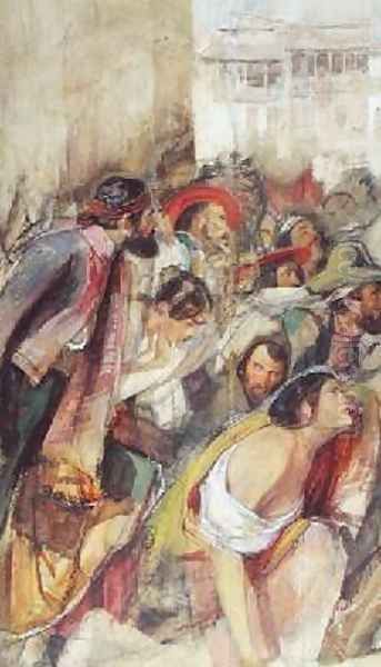 Study for the Proclamation of Don Carlos Oil Painting by John Frederick Lewis