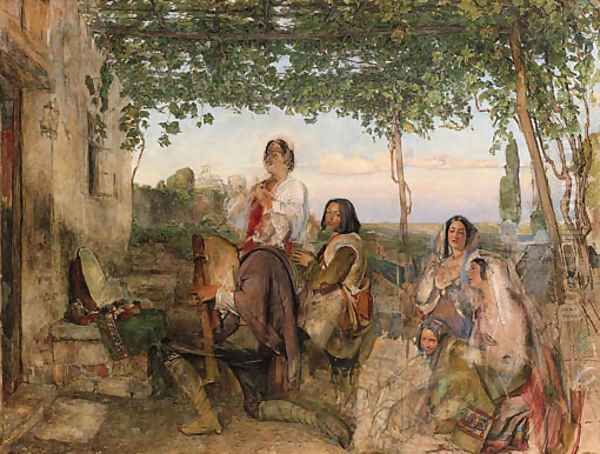 The Festival of Grapes Oil Painting by John Frederick Lewis