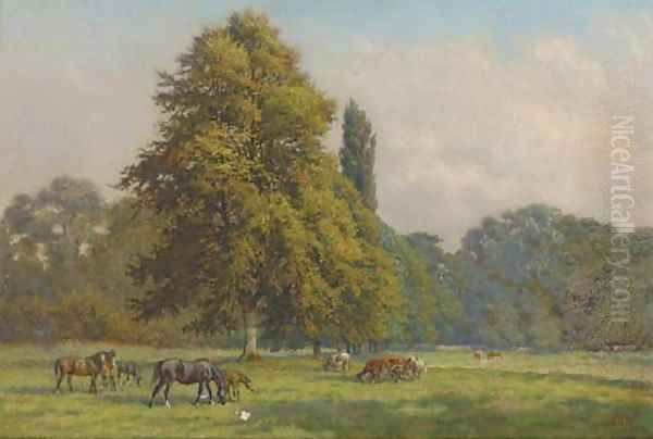 Autumn in the pastures, Epsom Oil Painting by John Frederick Lewis