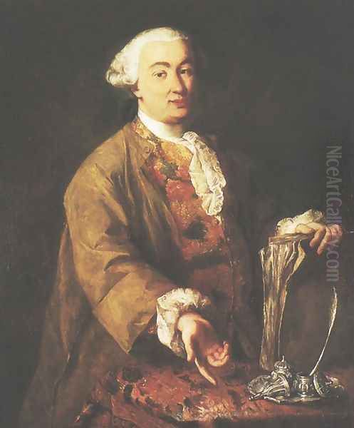 Portrait of Carlo Goldoni Oil Painting by Alessandro Longhi