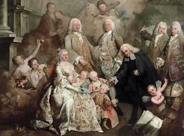 The Family of Procurator Luigi Pisani 1758 Oil Painting by Alessandro Longhi