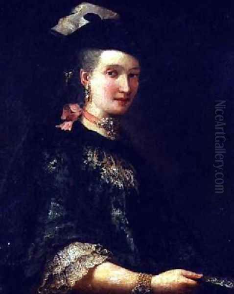 Portrait of a Gentlewoman Oil Painting by Alessandro Longhi