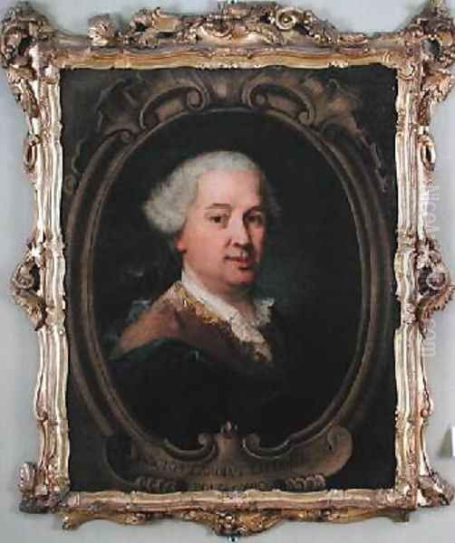 Portrait of Carlo Goldoni 1707-93 Oil Painting by Alessandro Longhi