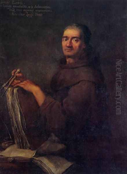 Portrait of Carlo Lodoli Oil Painting by Alessandro Longhi