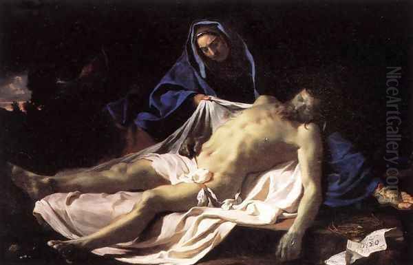 Pieta 1643-45 Oil Painting by Charles Le Brun