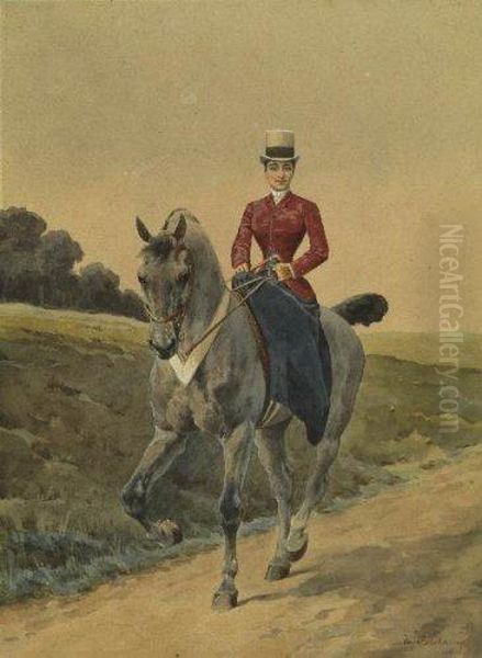 Cavaliere Oil Painting by Charles Fernand de Condamy