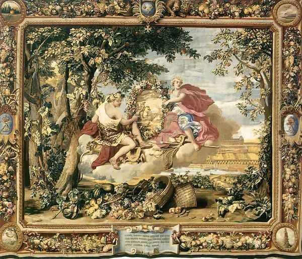 The Seasons- Autumn 1664 Oil Painting by Charles Le Brun