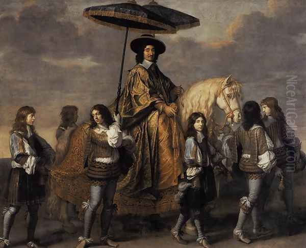 Chancellor Séguier at the Entry of Louis XIV into Paris 1655-61 Oil Painting by Charles Le Brun