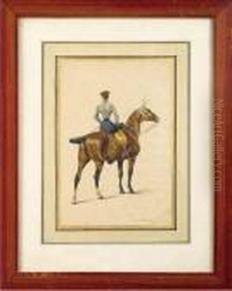 Amazone A Cheval Oil Painting by Charles Fernand de Condamy