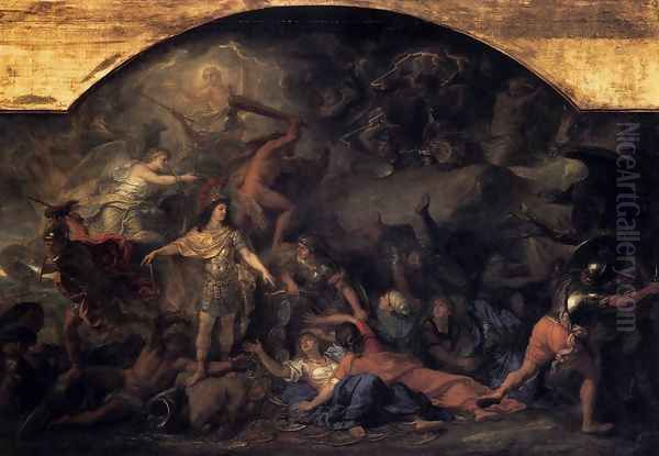 The Conquest of Franche-Comte c. 1674 Oil Painting by Charles Le Brun