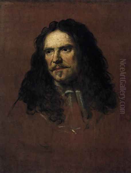 Portrait of Turenne c. 1665 Oil Painting by Charles Le Brun