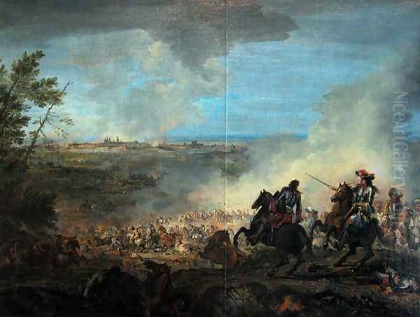 The second conquest of Franche-Comté (1674) Oil Painting by Charles Le Brun