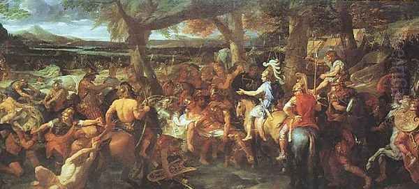 Alexander and Porus Oil Painting by Charles Le Brun