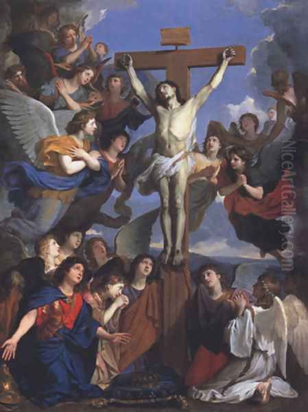 Crucifix of Angels Oil Painting by Charles Le Brun