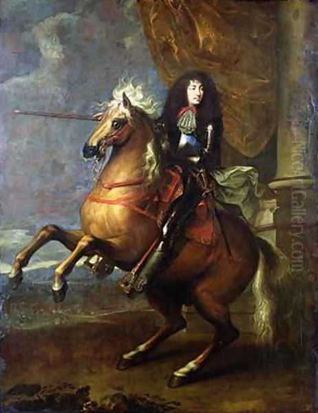 Equestrian Portrait of Louis XIV Oil Painting by Charles Le Brun