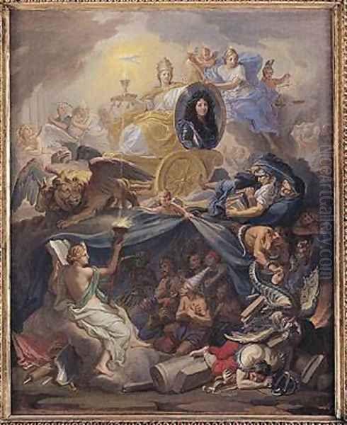 Triumph of Religion Oil Painting by Charles Le Brun