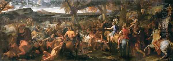 Alexander and Porus 2 Oil Painting by Charles Le Brun