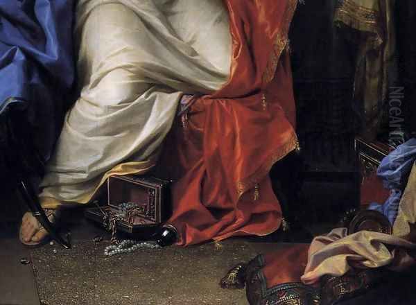 The Repentant Magdalen (detail) 2 Oil Painting by Charles Le Brun