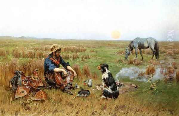 Sunset on the Prarie Oil Painting by Richard Lorenz