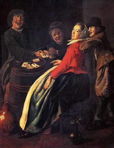 A Game Of Cards Oil Painting by Judith Leyster