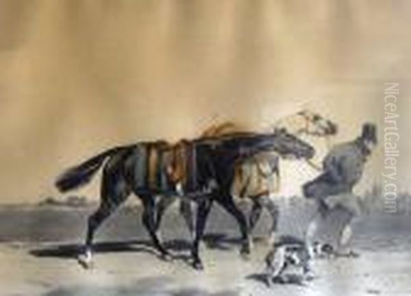 Le Retour De La Course Oil Painting by Alfred De Dreux