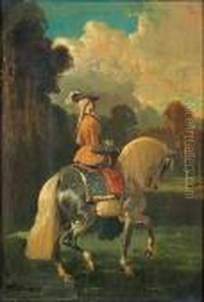 Amazone Oil Painting by Alfred De Dreux