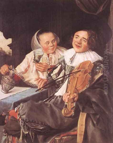 Carousing Couple 1630 Oil Painting by Judith Leyster