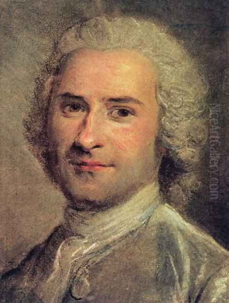 Portrait of Jean Jacques Rousseau, 1712-78 Oil Painting by Maurice Quentin de La Tour