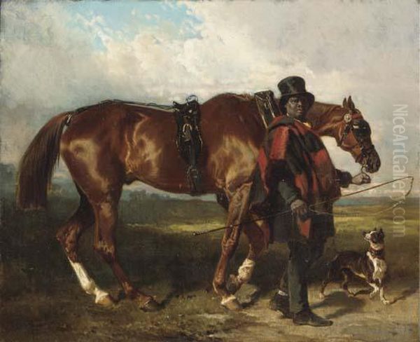 Le Cocher Noir Oil Painting by Alfred De Dreux