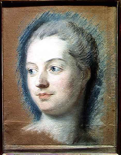 Portrait of Madame de Pompadour 1721-64 1752 Oil Painting by Maurice Quentin de La Tour