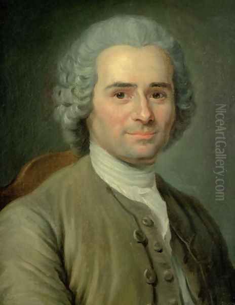 Jean-Jacques Rousseau 1712-78 Oil Painting by Maurice Quentin de La Tour