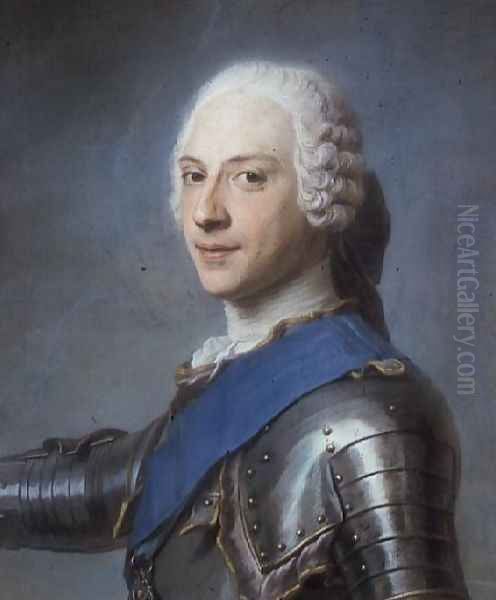 Prince Charles Edward Stewart, 1720-88 Oil Painting by Maurice Quentin de La Tour