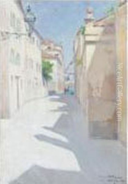 Une Ruelle A Venise Oil Painting by Wilfred Gabriel De Glehn