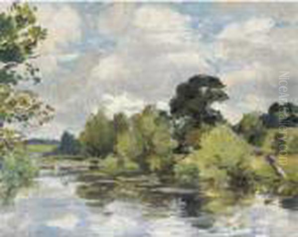 On The Ebbe Oil Painting by Wilfred Gabriel De Glehn