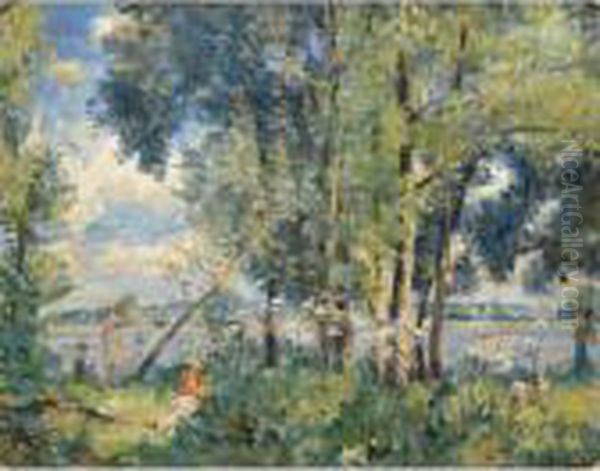 Picnic By The Lake Oil Painting by Wilfred Gabriel De Glehn