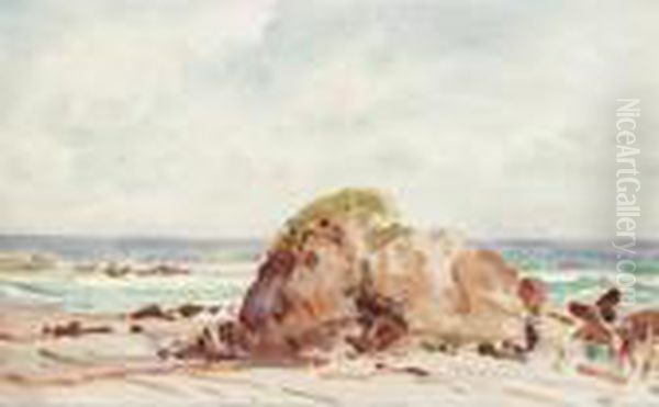 Beach Scene Oil Painting by Wilfred Gabriel De Glehn