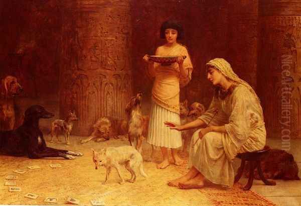 Preparing For The Festival Of Anubis Oil Painting by Edwin Longsden Long