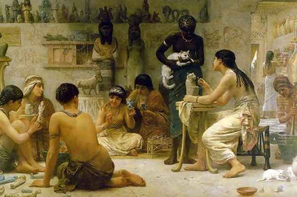 The Gods and their Makers Oil Painting by Edwin Longsden Long