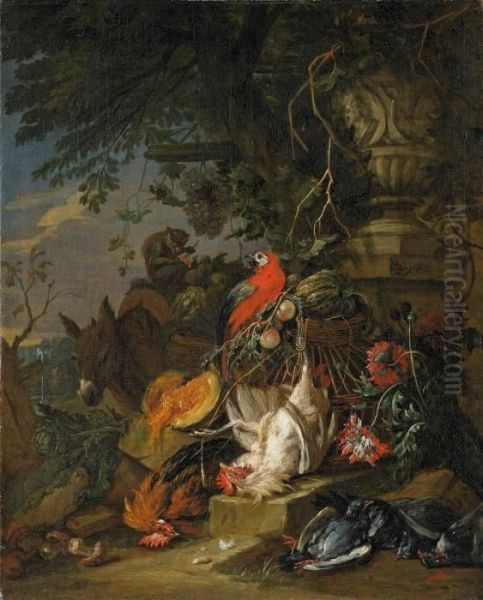 Jagdstillleben Oil Painting by Adriaen de Gryef