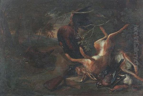 Zwei Jagdstillleben. Gegenstucke Oil Painting by Adriaen de Gryef